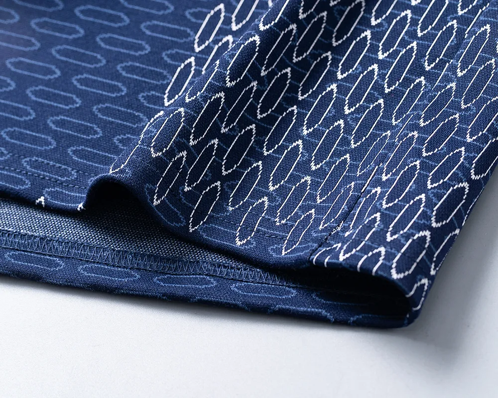 30162# 2026 spring and summer official website New Arrival shirt T-shirt, knitted jacquard fabric is handsome, the fabric is comfortable, the workmanship is rigorous, and the wiring is neat. Good upper body effect·Sizes M-3XL Royal Blue